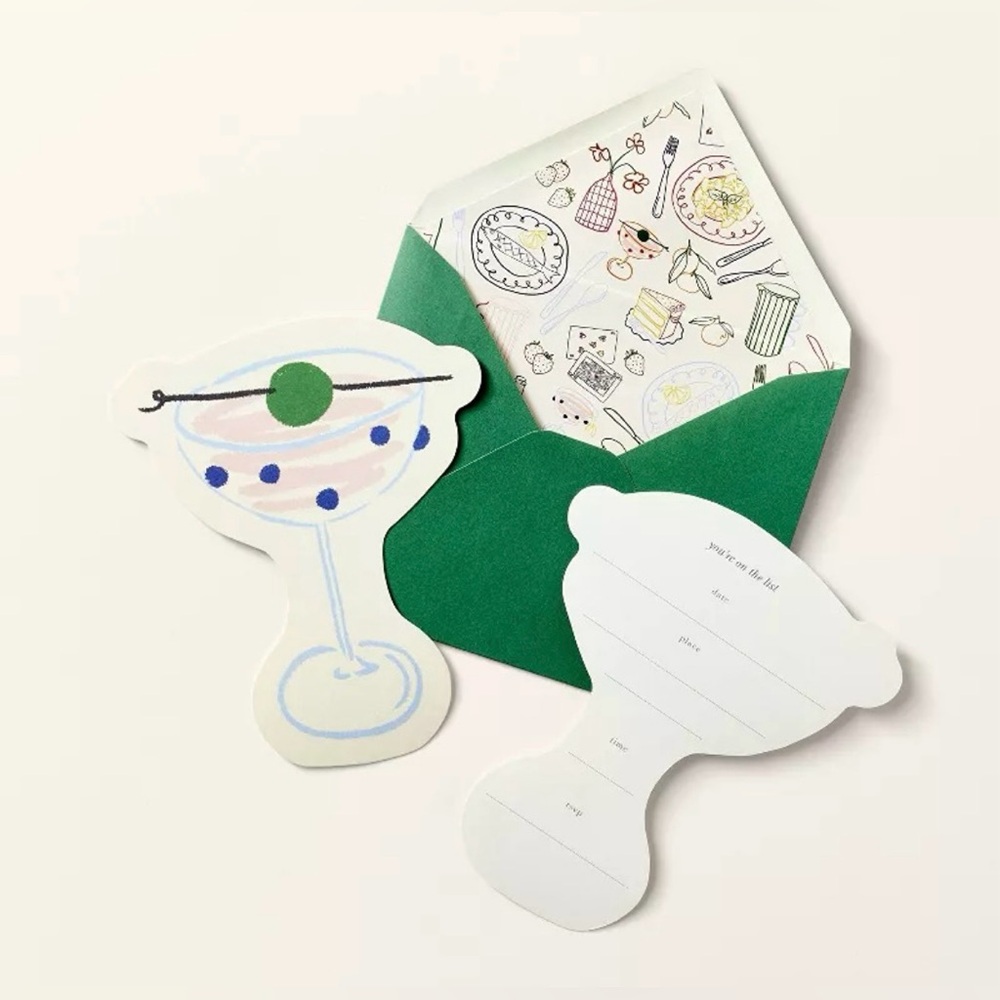 Kate Spade x Target Martini Party Invitations with Envelopes 20 piece Set